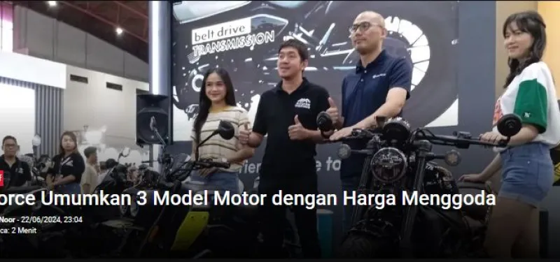 Meriahkan PRJ 2024, MForce Rilis 3 Motor Baru Sekaligus di PRJ, Motor Mini, Moge sampai Skutik Retro