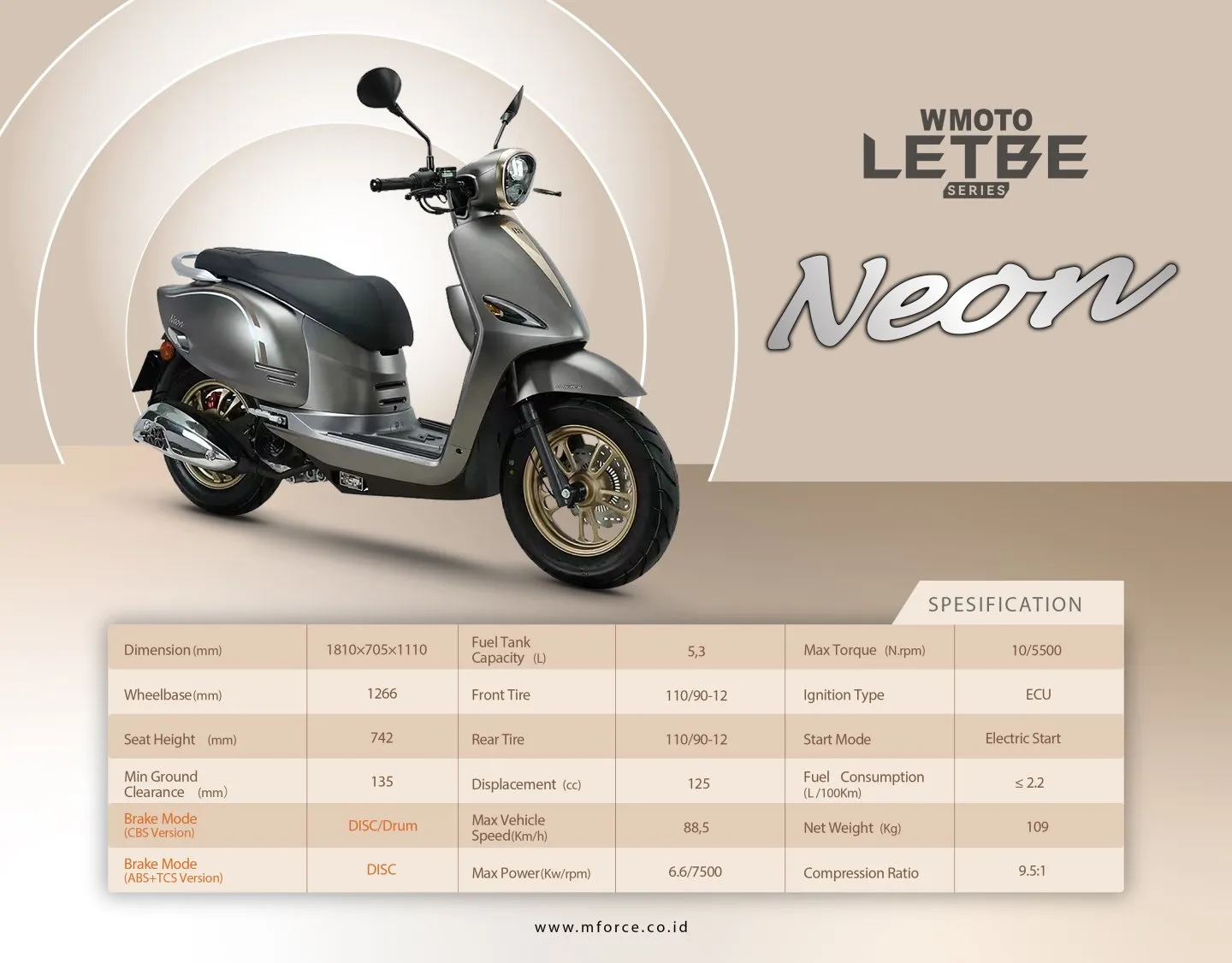 LETBE SERIES - NEON | WMOTO | Mforce Indonesia